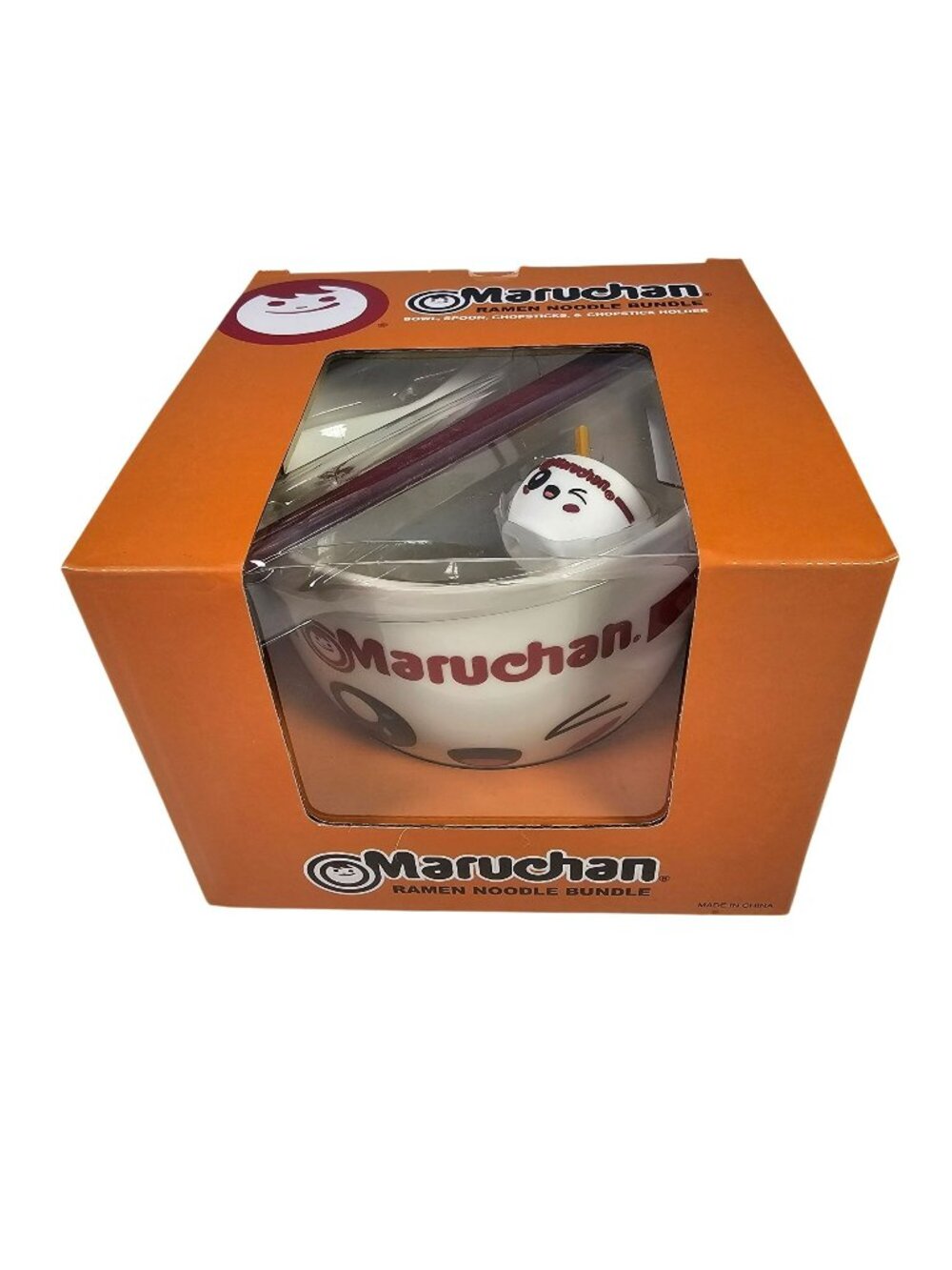Maruchan Ramen Noodle Bundle Set NEW Ceramic Bowl w/ Spoon, Chopsticks & Holder
